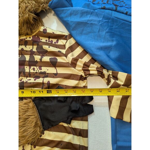 Spirit Halloween Deadly Bear Kids Costume L 12–14 Mask Gloves Overalls Shirt - Picture 6 of 9